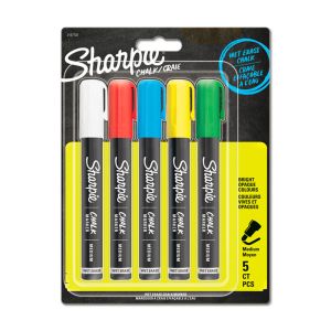 Комплект тебеширен маркер Sharpie, 5 цвята, блистер