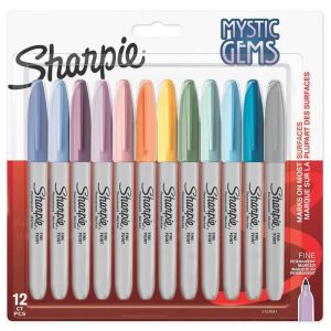 Комплект перманентни маркери Sharpie Mystic Gems F 12 броя, блистер