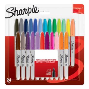 Комплект перманентни маркери Sharpie F, 24 цвята, блистер