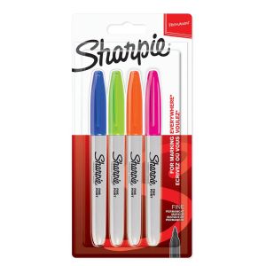 Комплект перманентни маркери Sharpie F, 4 цвята, забавни