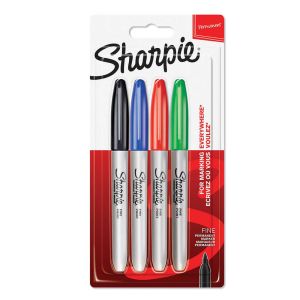 Комплект перманентни маркери Sharpie F, 4 цвята, блистер