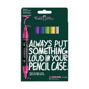 Faber-Castell Акрилен маркер Multimark Vibrant, 6 цвята