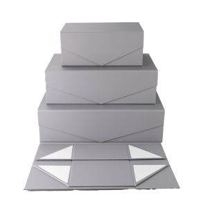 Office 1 Кутия Matt, с магнитно затваряне, сгъваема, 35 х 23 х 10 cm, сива