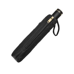 Hugo Boss Чадър Pocket Double B, сгъваем, черно-златист