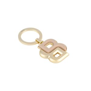Hugo Boss Ключодържател Double B, розово-златист