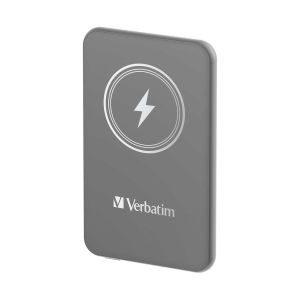 Външна батерия Verbatim Charge 'n' Go, магнитна, 5000 mAh, USB Type-C, сива