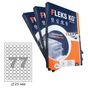 Етикети в кутия A4 Fleks Ko, 77бр ф25, 100бр