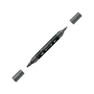 Faber-Castell Акрилен маркер Multimark, № 297, стоманен металик