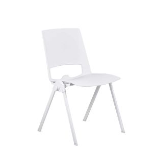 Посетителски стол RFG Sweet White, полипропилен, до 120 kg, бял, 4 броя в комплект