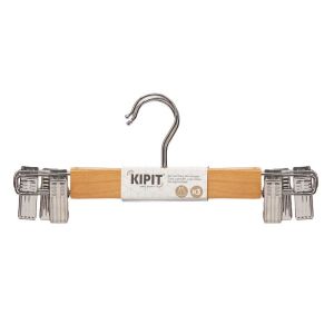 Закачалка за дрехи Kipit, дървена, с щипка за пола,.3 броя
