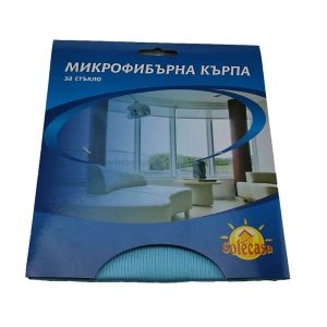 Кърпа микрофибърна за стъкло, 30х30см, Син