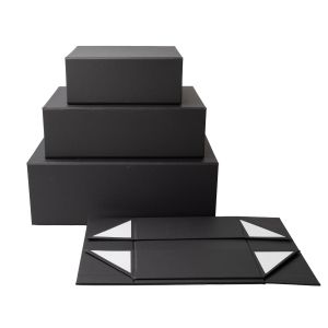 Office 1 Кутия Natural, с магнитно затваряне, сгъваема, 20 х 18 х 8 cm, черна