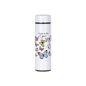 BESTSUB Термос, с температурен индикатор, инокс, 450 ml, бял