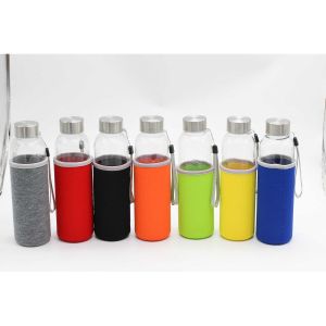 Office 1 Бутилка Halo, стъклена, 500 ml, със сив калъф