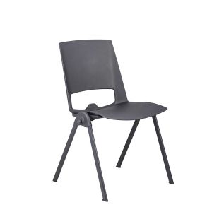 Посетителски стол RFG Sweet Black, полипропилен, до 120 kg, черен, 4 броя в комплект