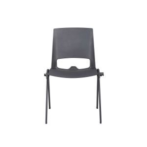 Посетителски стол RFG Sweet Black, полипропилен, до 120 kg, черен, 4 броя в комплект