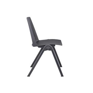 Посетителски стол RFG Sweet Black, полипропилен, до 120 kg, черен, 4 броя в комплект