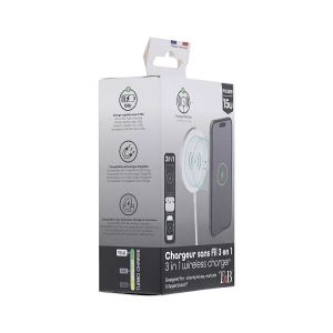 Безжично зарядно за телефон TNB, USB Type-C, 15 W, Micro USB