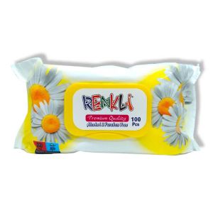 Мокри кърпи Renkli Camomile с капак, 100бр