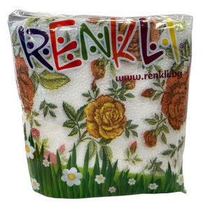 Салфетки Renki 33х33см, 1 пласт, Цветни