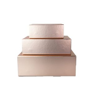 Office 1 Кутия Natural, с магнитно затваряне, сгъваема, 20 х 18 х 8 cm, златиста