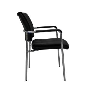 Посетителски стол RFG Flash M, екокожа, метална основа, до 120 kg, черен