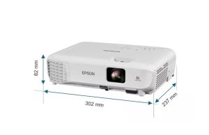 Проектор Epson EB-W53, 3LCD, WXGA, 4000 lm, 1920 x 1080, HDMI, 2.5 kg, бял