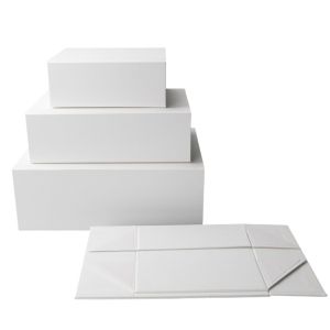 Office 1 Кутия Natural, с магнитно затваряне, сгъваема, 28 х 20 х 9 cm, бяла