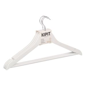 Закачалка за дрехи Kipit, бяла,.3 броя