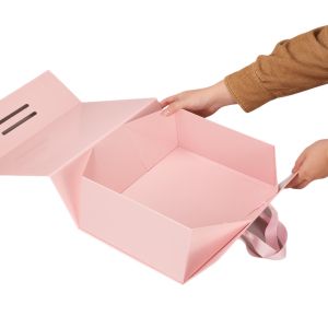 Office 1 Кутия Handle, сгъваема, 38 х 28 х 13.5 cm, с дръжки, розова
