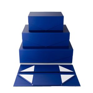 Office 1 Кутия Matt, с магнитно затваряне, сгъваема, 31 х 20 х 10 cm, тъмносиня