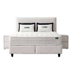 Тапицирана спалня с матрак COMO 160 x 200 - крем AN