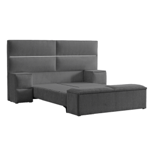 Тапицирана спалня с матрак PUZZLE 180 х 200 - сив 16