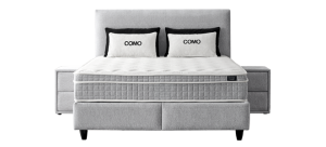 Тапицирана спалня с матрак COMO 160 x 200 - сребърен AN