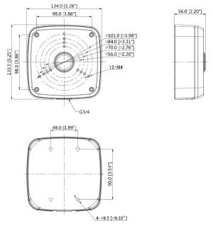 Монтажна основа за видеокамери Dahua PFA122-V2