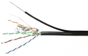 Кабел FTP/M + носещо въже Cat.5e 24AWG CCA