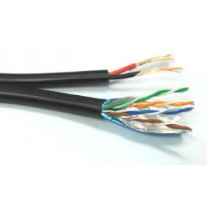 Кабел FTP Cat5e 24AWG CU+захранване 2x0.75mm CU