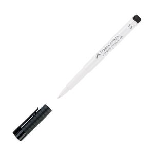 Faber-Castell Маркер Pitt Artist Pen, объл, 1.5 mm, бял