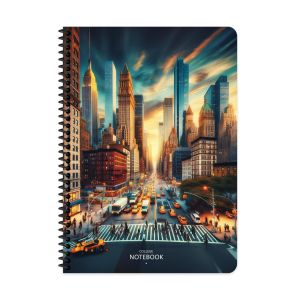 Тетрадка Keskin, А4, 80л, PP, ШР, спирала, CITY