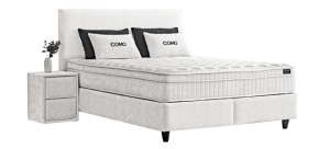 Тапицирана спалня с матрак COMO 160 x 200 - слонова кост AN