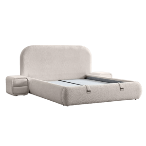 Тапицирана спалня с матрак FABER 160 х 200 - перла SY