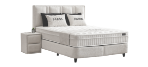 Тапицирана спалня с матрак PAROS 140 х 200 - крем AN