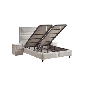 Тапицирана спалня с матрак ASTRA 140 x 200 - перла SY