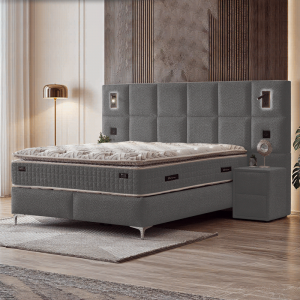 Тапицирана спалня с матрак IBIZA 160 х 200 - антрацит AN