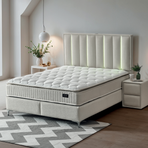 Тапицирана спалня с матрак MINI MOONLIGHT 140 х 200 - крем 01