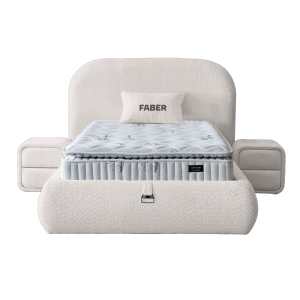 Тапицирано легло с матрак FABER 90 х 200 - перла SY