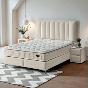 Тапицирана спалня с матрак MINI MOONLIGHT 180 х 200 - бежов 02