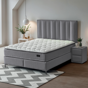Тапицирана спалня с матрак MINI MOONLIGHT 140 х 200 - графит 16