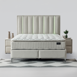 Тапицирана спалня с матрак MINI MOONLIGHT 180 х 200 - крем 01
