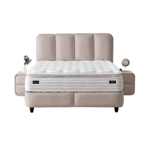 Тапицирана спалня с матрак LONDON 180 x 200 - бежов AN